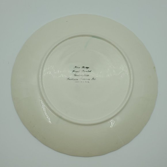 Blue Ridge Southern Potteries Poinsettia Reddish Pink Flower Dinner Lunch Plates - Picture 3 of 7